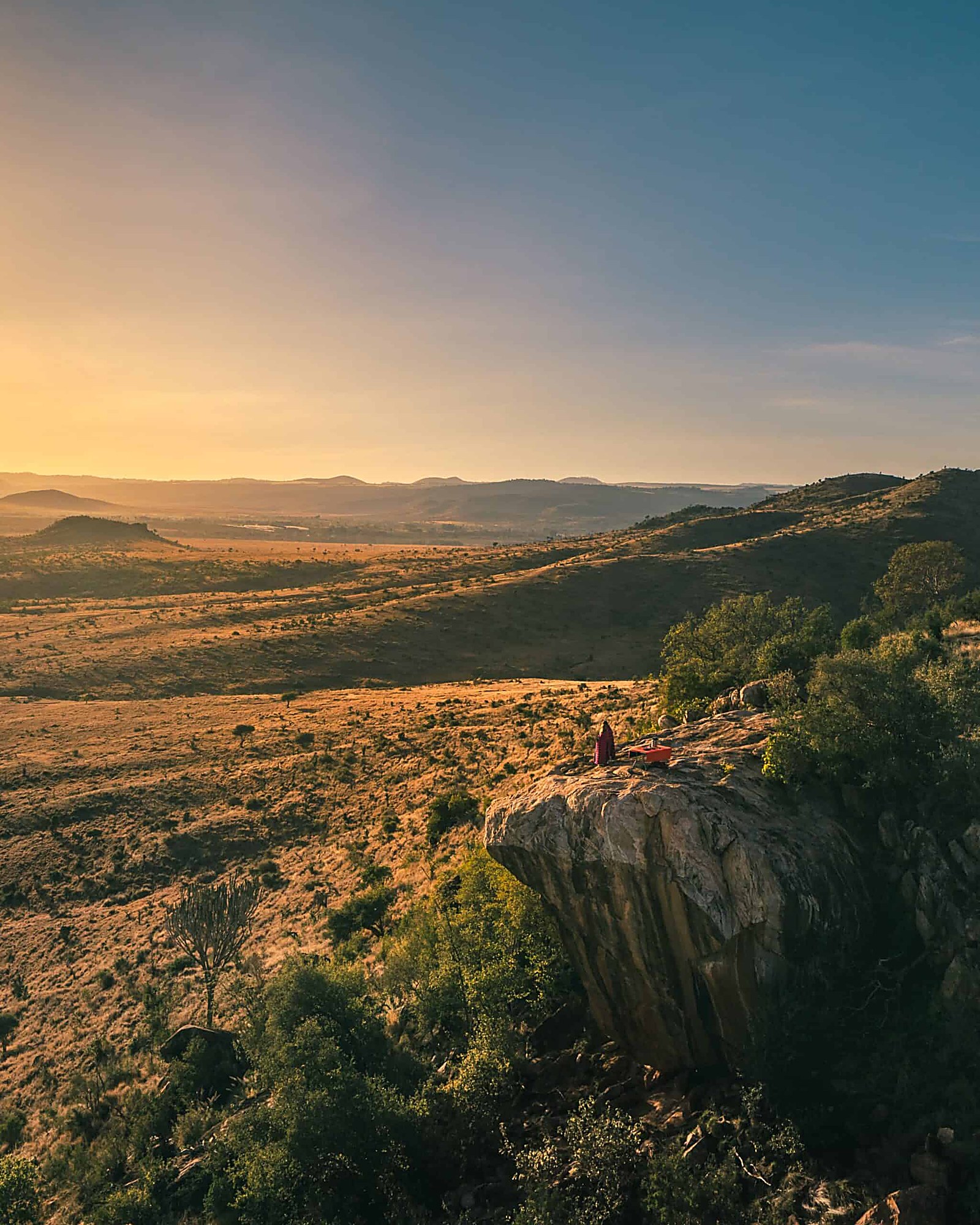 The Mukogodo highlands of northern Kenya at golden hour